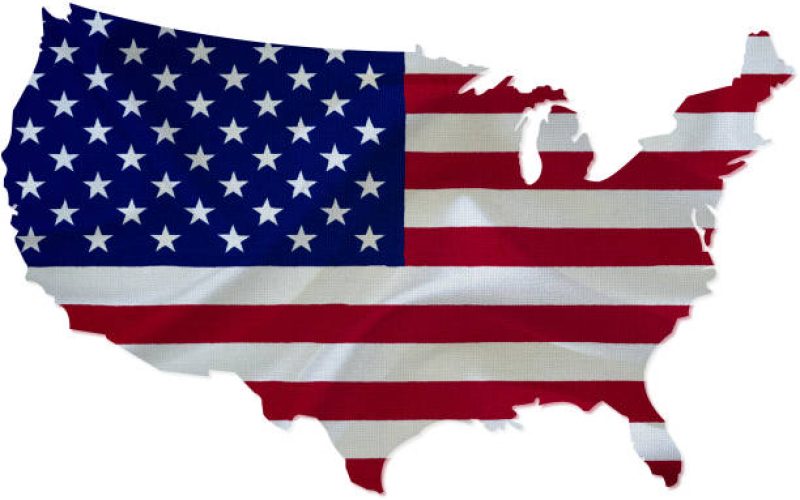 National flag with map